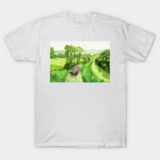 A Boat on Cromford Canal, Derbyshire T-Shirt